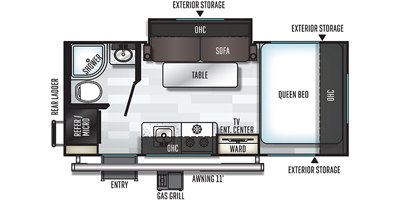 2019 Forest River Flagstaff E-Pro E19FBS floorplan