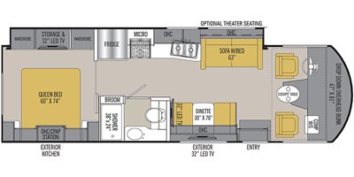 2019 Coachmen Pursuit 29SS floorplan