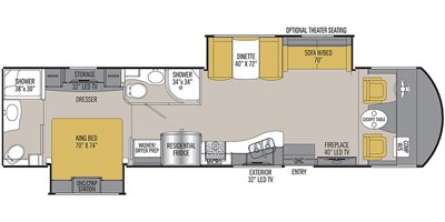 2019 Coachmen Mirada Select 37TB floorplan