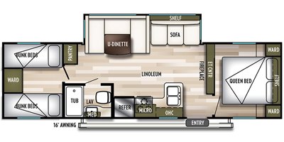 2019 Forest River Wildwood X-Lite 282QBXL floorplan