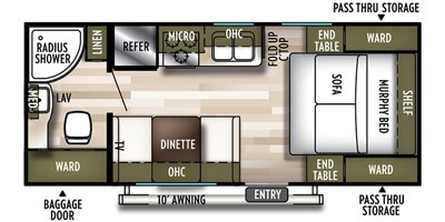 2019 Forest River Salem Cruise Lite 171RBXL floorplan