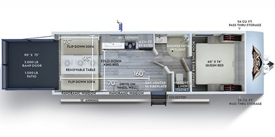 2019 Forest River Wildwood FSX 260RT floorplan