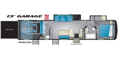 2019 Heartland Road Warrior RW 392 floorplan