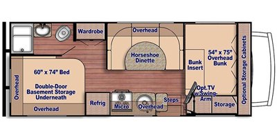 2019 Gulf Stream Conquest Class C 6237 floorplan