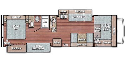 2019 Gulf Stream Conquest Class C 63111 floorplan