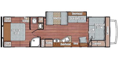 2019 Gulf Stream Conquest Class C 6316 floorplan