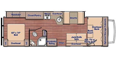 2019 Gulf Stream Conquest Class C 6310 floorplan