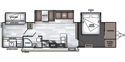 2019 Forest River Salem 33TS floorplan