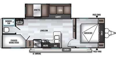 2019 Forest River Wildwood 26DBLE floorplan