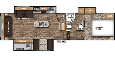 2019 Shasta Phoenix Lite 285RLS floorplan