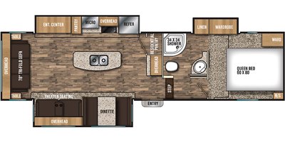 2019 Shasta Phoenix Lite 30RLS floorplan