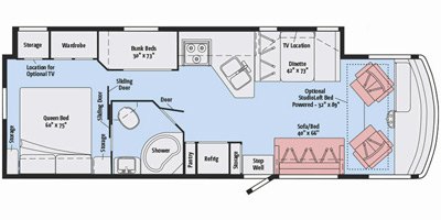 2019 Winnebago Sunstar 31BE floorplan
