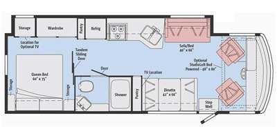 2019 Winnebago Sunstar 29VE floorplan