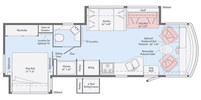 2019 Winnebago Sunstar 32YE floorplan