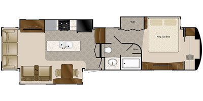 2019 DRV Elite Suites 38RSB3 floorplan