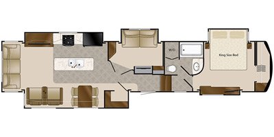 2019 DRV Mobile Suites 44 Cumberland floorplan