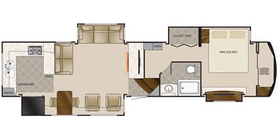 2019 DRV Mobile Suites 41RKSB4 floorplan