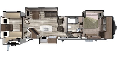 2019 Highland Ridge Mesa Ridge MF427BHS floorplan