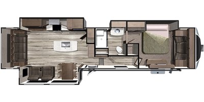 2019 Highland Ridge Mesa Ridge MF384RLS floorplan