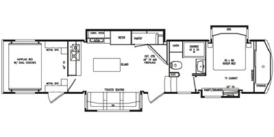 2019 DRV Fullhouse JX390 floorplan