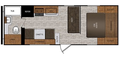 2019 Prime Time Manufacturing Avenger ATI 21RB floorplan