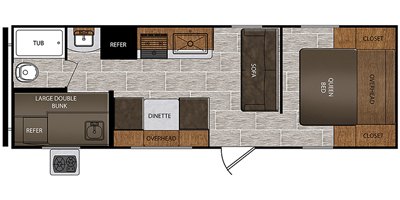 2019 Prime Time Manufacturing Avenger ATI 26BK floorplan