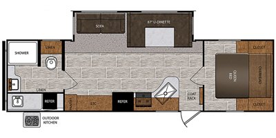 2019 Prime Time Manufacturing Avenger ATI 27RBS floorplan