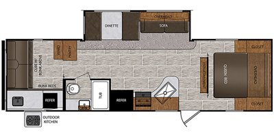 2019 Prime Time Manufacturing Avenger ATI 29RBS floorplan