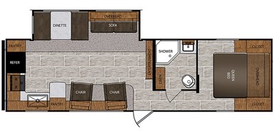 2019 Prime Time Manufacturing Avenger ATI 27RKS floorplan