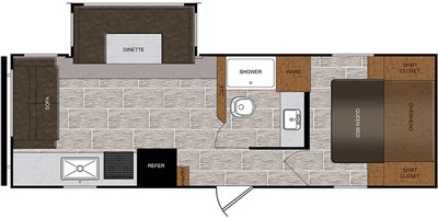 2019 Prime Time Manufacturing Avenger ATI 24RLS floorplan