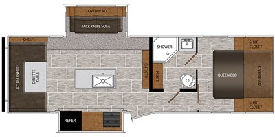 2019 Prime Time Manufacturing Avenger ATI 26RDS floorplan