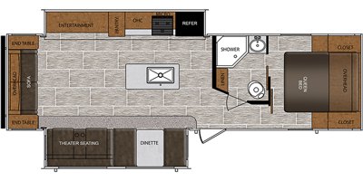 2019 Prime Time Manufacturing Avenger ATI 28REI floorplan