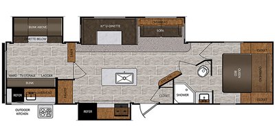 2019 Prime Time Manufacturing Avenger 32BIT floorplan