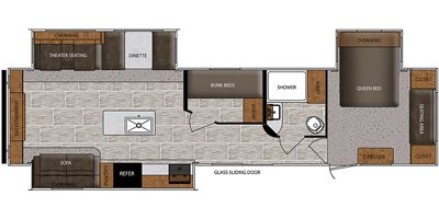 2019 Prime Time Manufacturing Avenger 35MBS floorplan