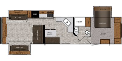 2019 Prime Time Manufacturing Avenger 35RES floorplan