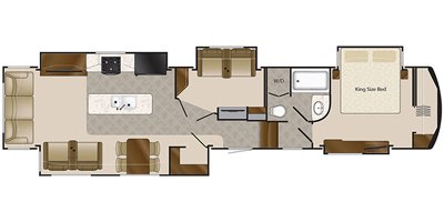 2019 DRV Elite Suites 44 Cumberland floorplan