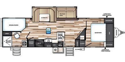 2019 Forest River Salem Hemisphere Hyper Lyte 26BHHL floorplan