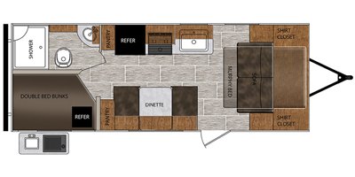 2019 Prime Time Manufacturing Tracer Breeze 22MDB floorplan