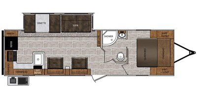 2019 Prime Time Manufacturing Tracer 294RK floorplan