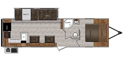 2019 Prime Time Manufacturing Tracer 294RK floorplan