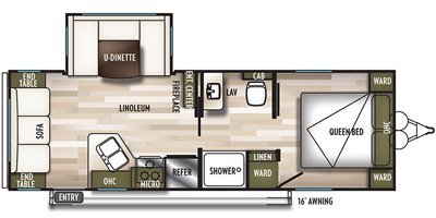 2019 Forest River Wildwood X-Lite 24RLXL floorplan