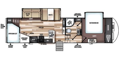 2019 Forest River Wildwood Heritage Glen LTZ 295BH floorplan