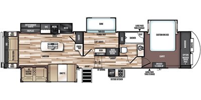 2019 Forest River Salem Hemisphere GLX 369BL floorplan