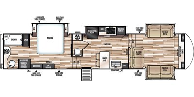 2019 Forest River Salem Hemisphere Elite 36FL floorplan