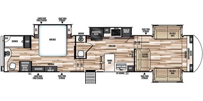 2019 Forest River Wildwood Heritage Glen Elite 36FL floorplan