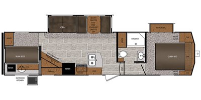 2019 Prime Time Manufacturing Crusader Lite 29BH floorplan