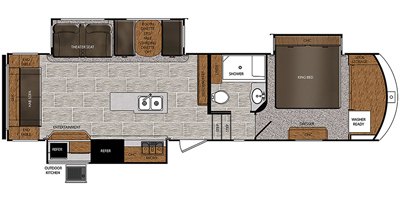 2019 Prime Time Manufacturing Crusader 315RSK floorplan