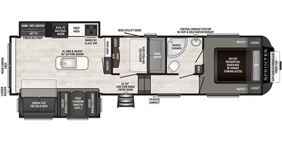 2019 Keystone Sprinter Campfire 31FWMB floorplan