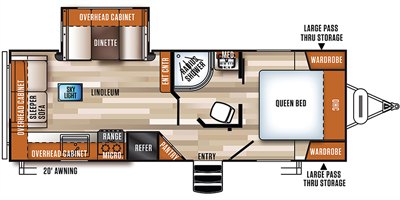 2019 Forest River Vibe West Coast 24RL floorplan