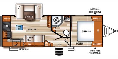 2019 Forest River Vibe West Coast 25RK floorplan